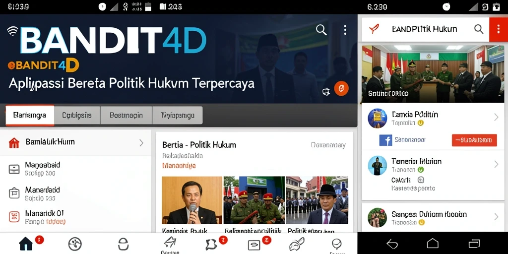 Tampilan antarmuka BANDIT4D yang modern dan informatif.