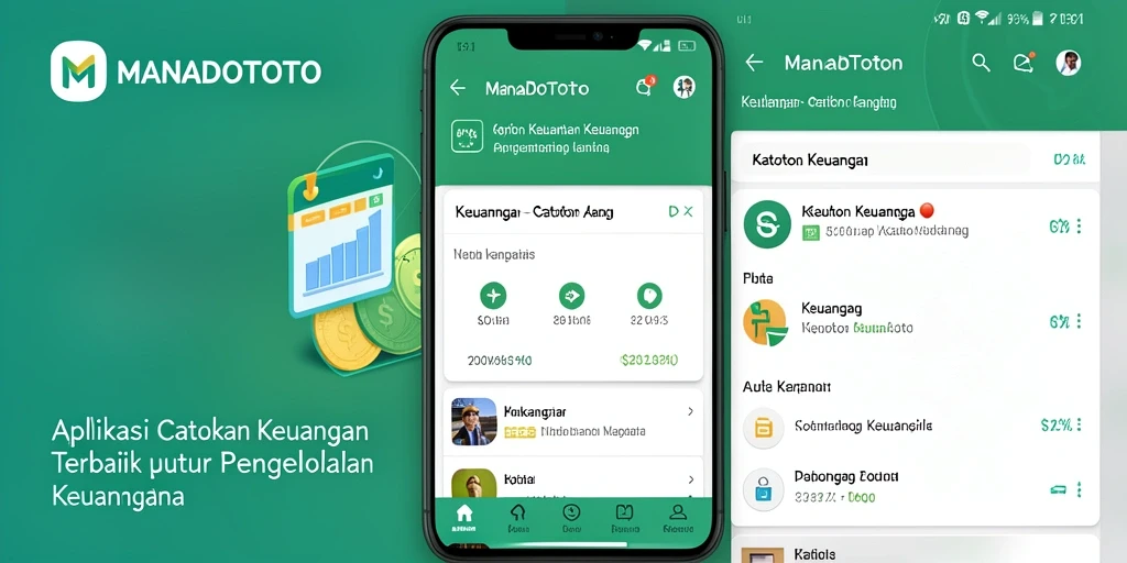 Tampilan antarmuka MANADOTOTO yang modern dan intuitif dalam pengelolaan keuangan.
